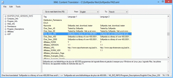 XML Content Translator