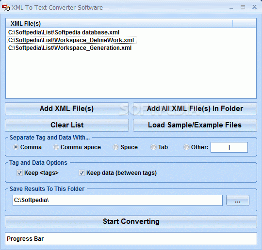 XML To Text Converter Software