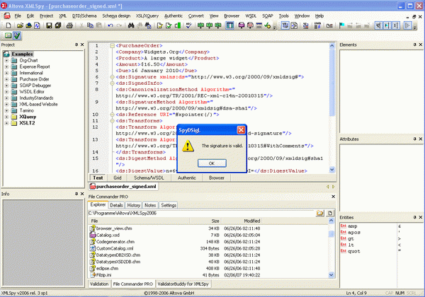 XMLSpy Digital Signature Lite