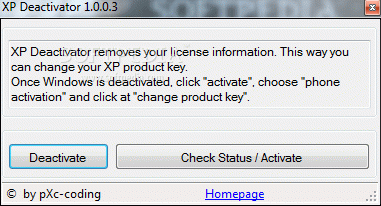 XP Deactivator