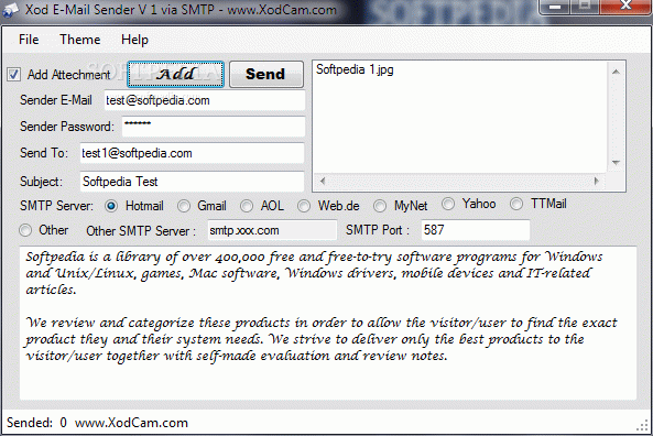 Xod E-mail Sender