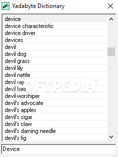 Yadabyte Dictionary