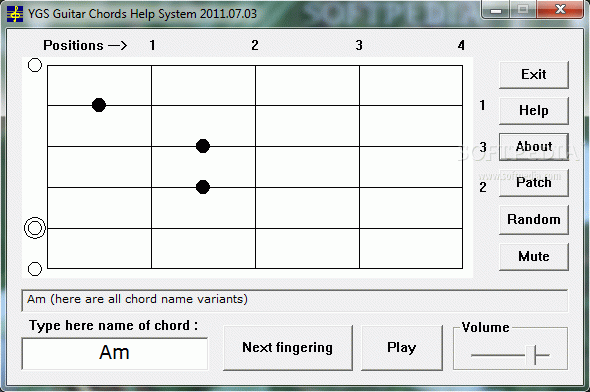 YGS Guitar Chords Help System