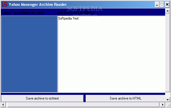 Yahoo Messenger Archive Reader