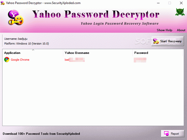 Yahoo Password Decryptor