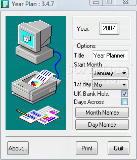 Year Plan Printer