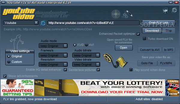 YouTube FLV to AVI Suite Enterprise