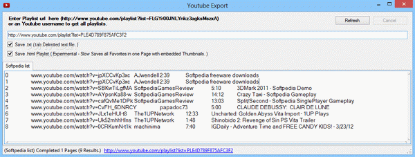Youtube Export