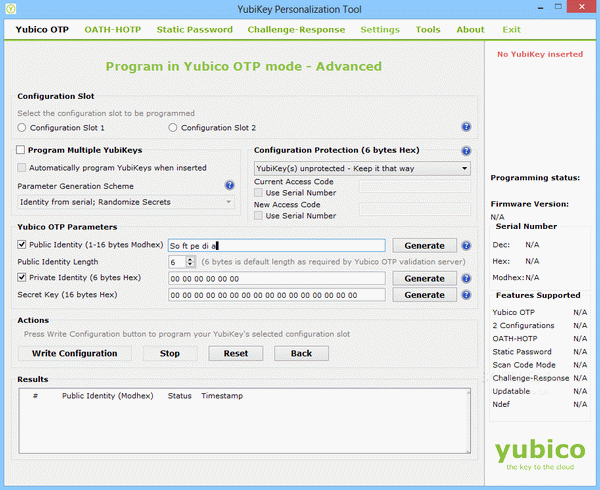 YubiKey Personalization Tool