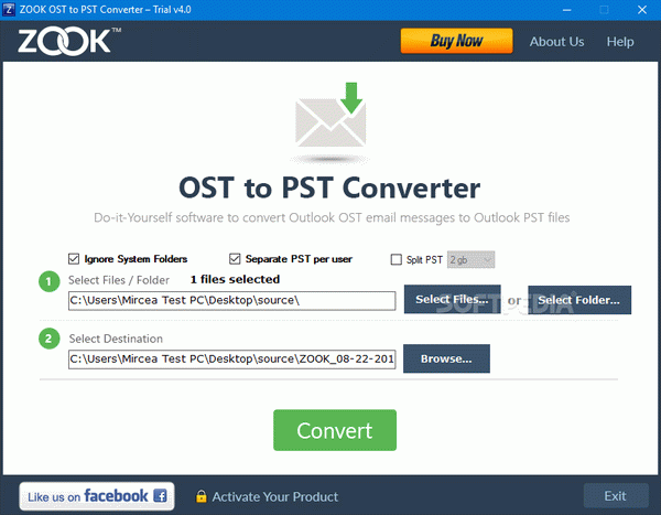 ZOOK OST to PST Converter