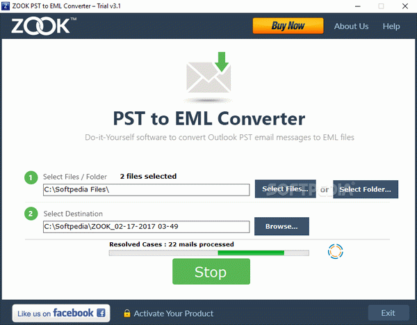 ZOOK PST to EML Converter
