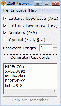 ZSoft Password Generator