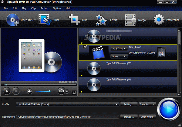 Bigasoft DVD to iPad Converter