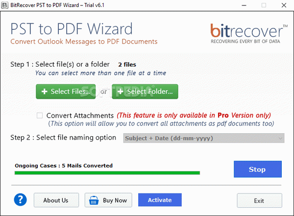 BitRecover PST to PDF Wizard