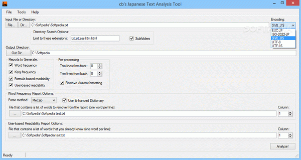 cb's Japanese Text Analysis Tool