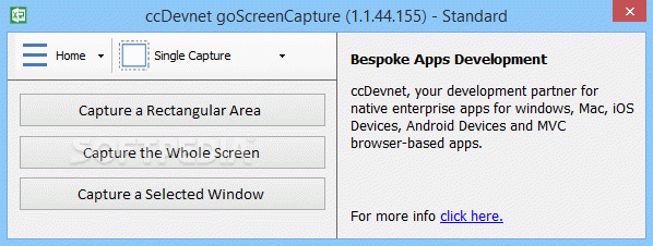 ccDevnet goScreenCapture