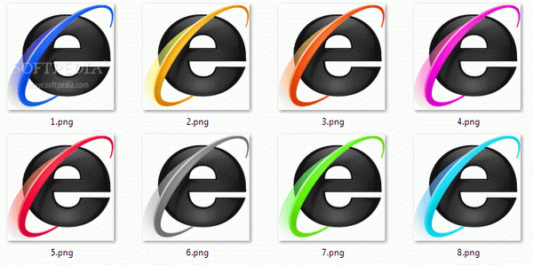 colorful IE icons