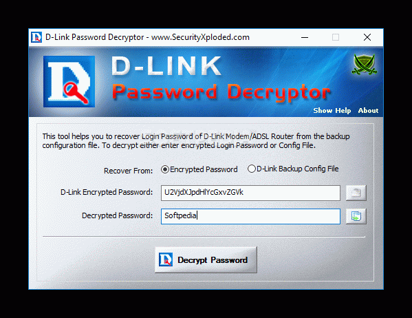 D-Link Password Decryptor