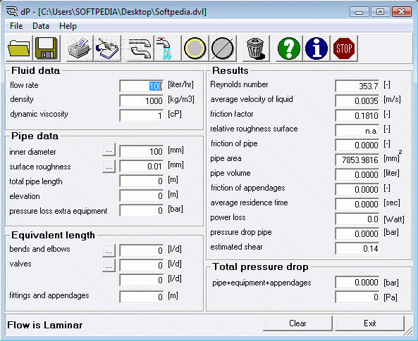 dP Pressure Drop Calculator