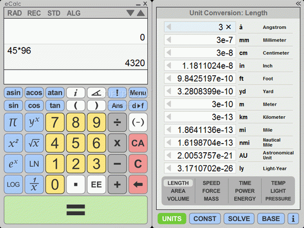 eCalc (formerly eCalc Scientific Calculator)