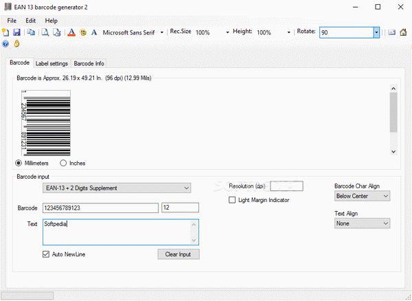 EAN 13 barcode generator