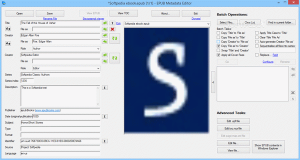 EPub Metadata Editor