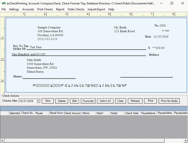 ezCheckPrinting