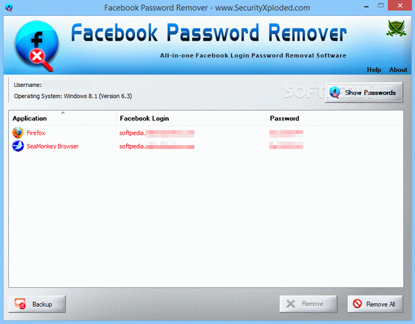 Facebook Password Remover