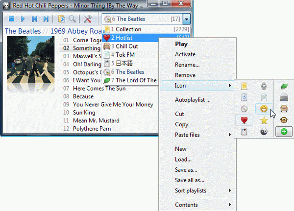 foo uie playlists dropdown