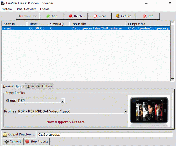 FreeStar Free PSP Video Converter