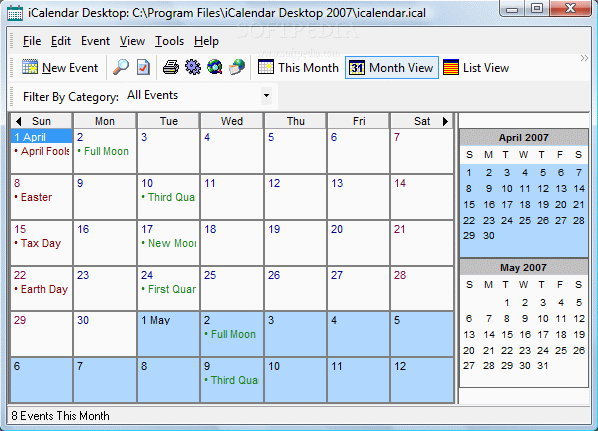 iCalendar Desktop