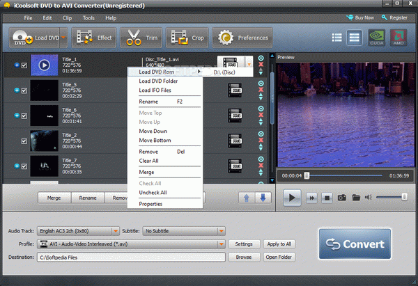 iCoolsoft DVD to AVI Converter