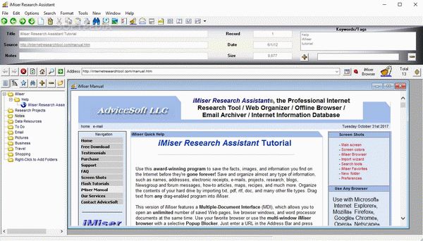 iMiser Research Assistant