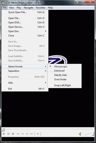 iZ3D Media Player Classic