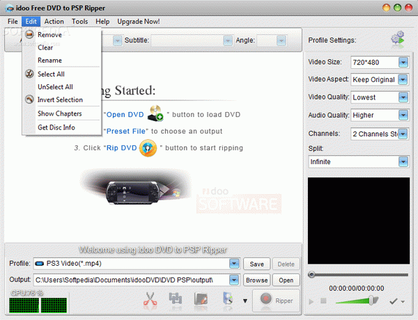 idoo Free DVD to PSP Ripper