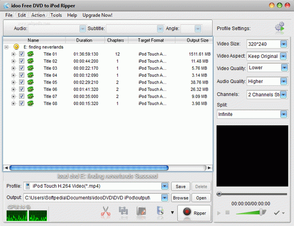 idoo Free DVD to iPod Ripper