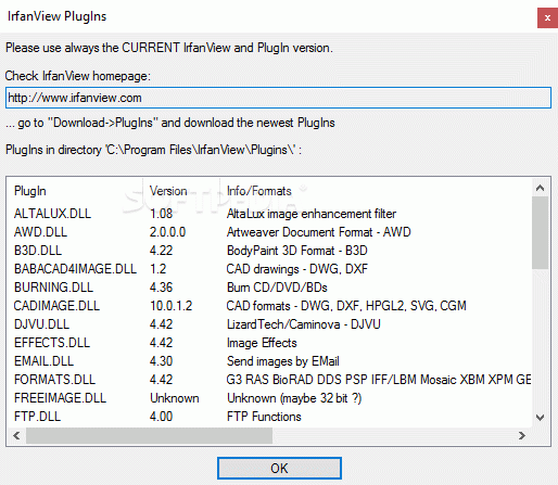 IrfanView ALL plugins
