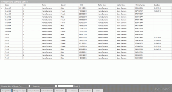 isimSoftware School Fee Software