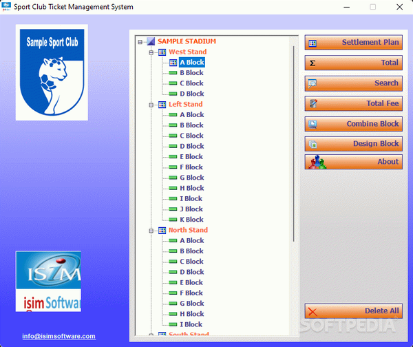 isimSoftware Sport Club Ticket Management System