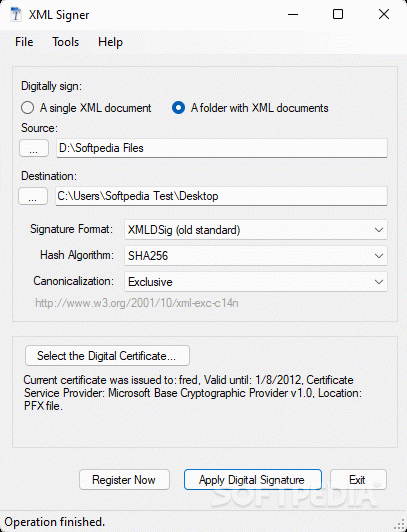 isimSoftware XML Signer