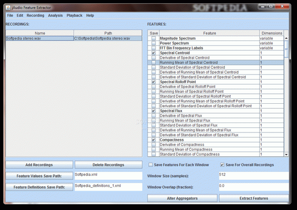 jAudio Feature Extractor