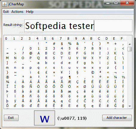 jCharMap