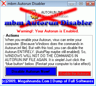 mbm Autorun Disabler