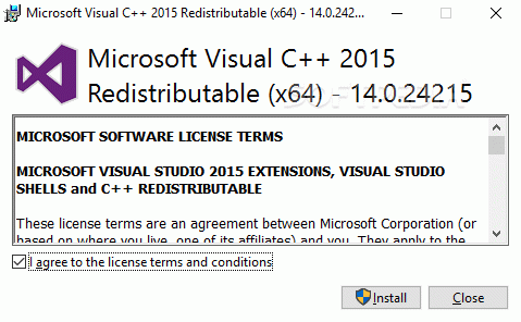 Microsoft Visual C++ Redistributable Package 2015