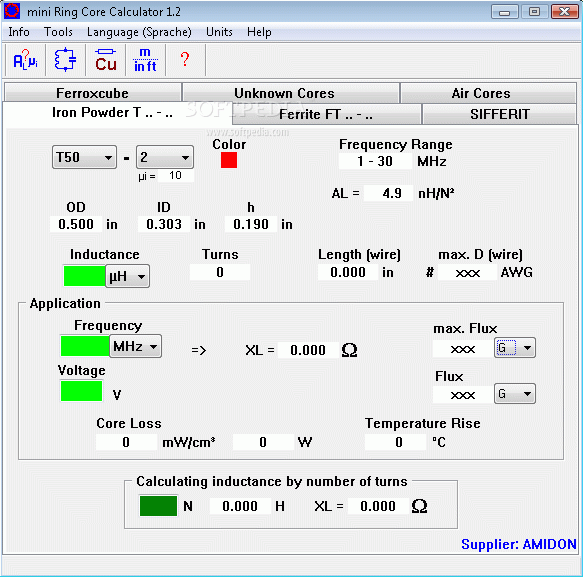 mini Ring Core Calculator