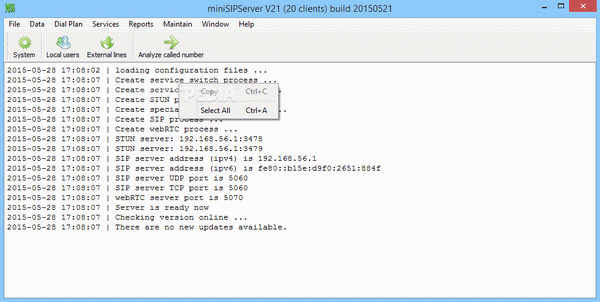 miniSipServer
