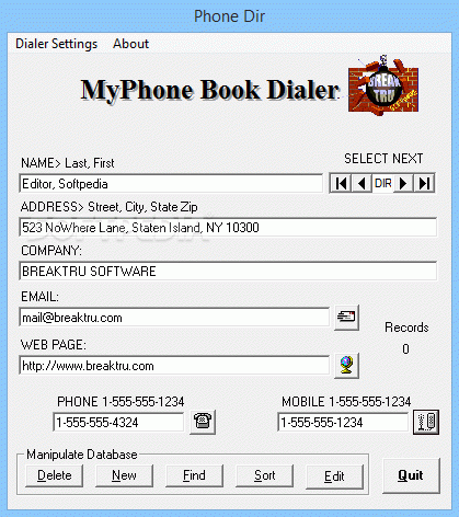 MyPhone Book Dialer