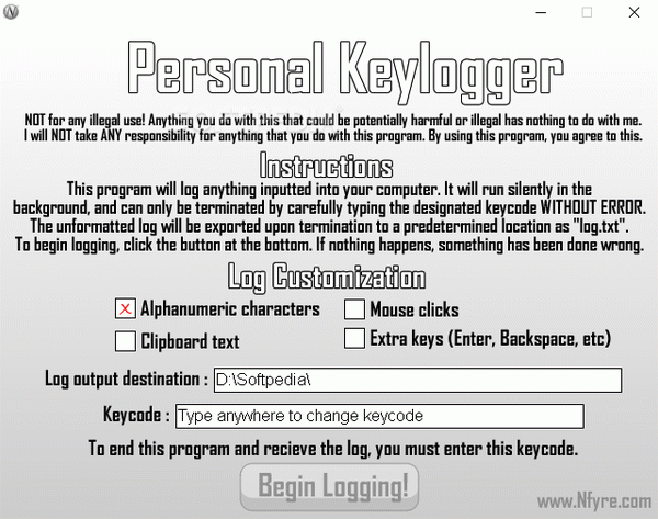 Personal Keylogger