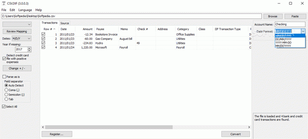 Portable CSV2IIF