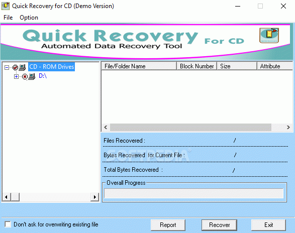 Quick Recovery for CD